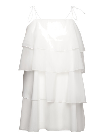 Gina Tricot Organza Frill Mini Dress - Cream - 42 Gina Tricot Organza Frill Mini Dress - Cream - 42