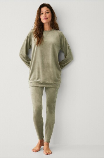Ellos Collection Leggings i velur Grønn