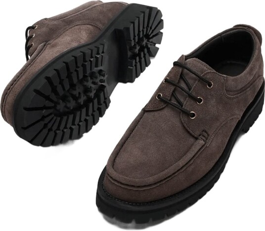 Selected Slmholger Suede Boat Shoe DARK GREY 43