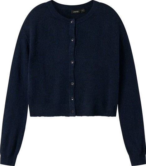 LMTD Nlflodet Ls Short Knit Cardigan Noos Navy 158-164