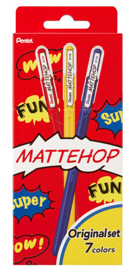 Pentel Mattehop Gelpenn Original Colours 7-pakk Pentel Mattehop Gelpenn Original Colours 7-pakk