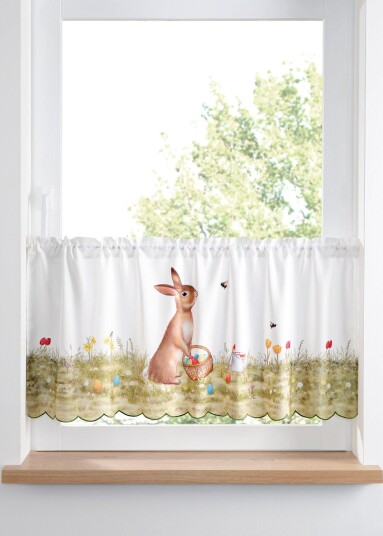 Bonprix Mikrofiber gardinkappe med kanin-print false
