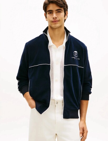 Tommy Hilfiger Velour Country Club Trackjacket Navy L