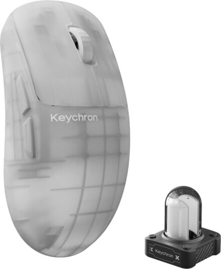 Keychron G6 HE 8K Trådløs Gamingmus Frosted Ice