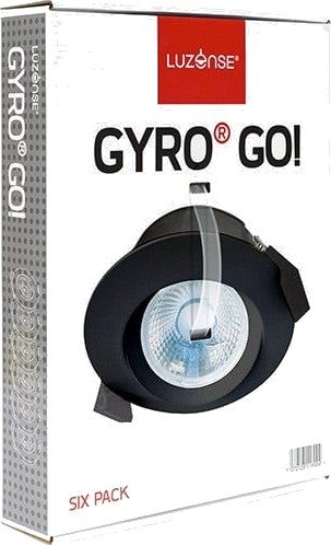 Unilamp Gyro Go 6 pack 8W 2700K IP44 Sort