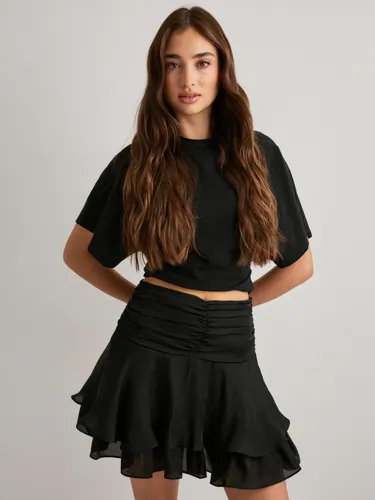 Neo Noir Svart Janie Frill Skirt
