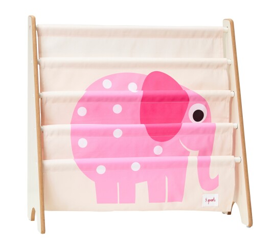 3 Sprouts Book Rack Pink Elephant