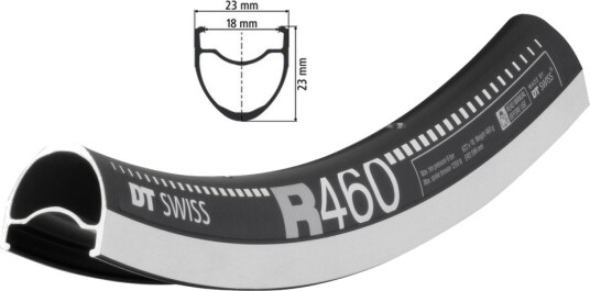 DT Swiss R460 Felg 28/29" 24 hull 18-622 TL DT Swiss R460 Felg 28/29" 24 hull 18-622 TL