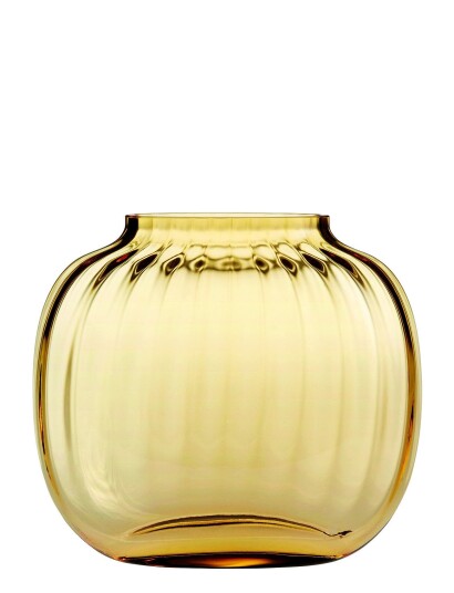 Holmegaard Primula Oval Vaseh12,5 Yellow AMBER H12.5CM