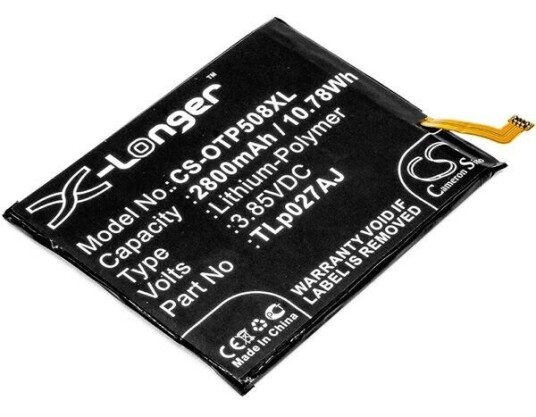 Alcatel A50 LTE batteri (2800 mAh 3.85 V, Sort)