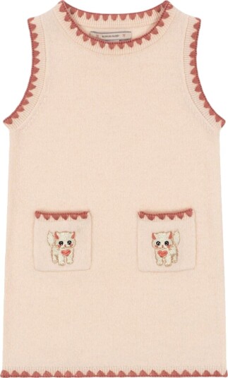 Konges Sløjd Kjole Strikk Collette Rosey Konges Sløjd 6 år (116) Kjole Beige Bordeaux Rosa