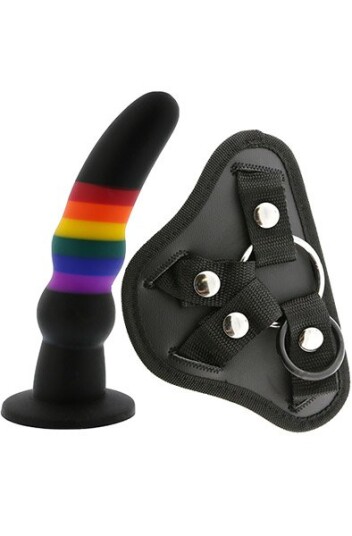 Colourful Love Strap On Solid Dildo 17 cm