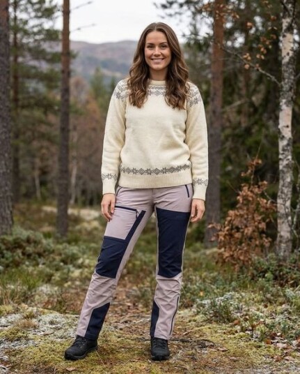 Breheim Bergen Turbukse til dame i Pudder/Blå Bergen