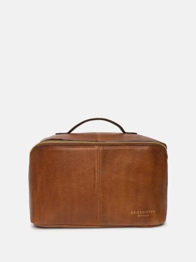 Re:Designed by Dixie Halima Big toalettmappe Walnut/Gold Re:Designed by Dixie Halima Big toalettmappe Walnut/Gold