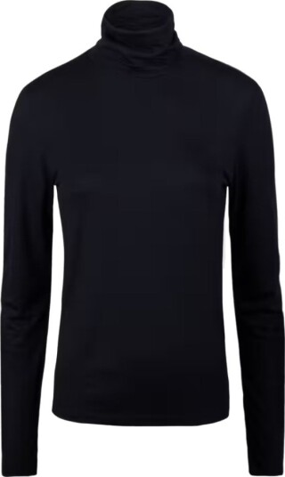 Stenströms Jesey rollneck L sort dame