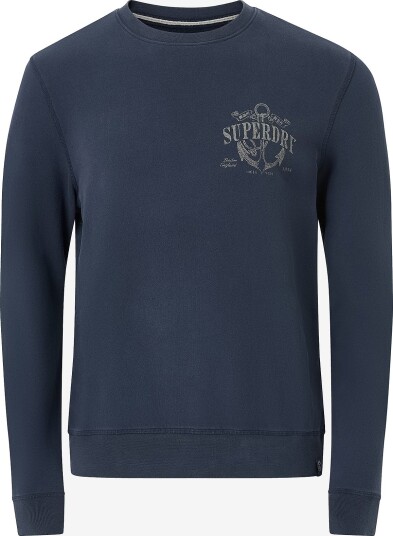 Superdry Collegegenser Mercantile Crew Blå
