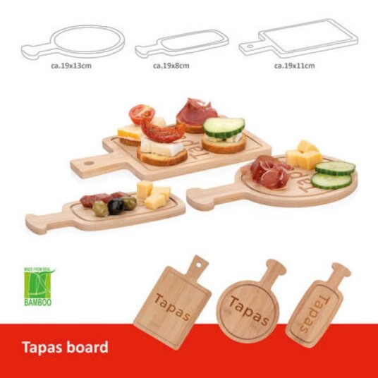 Tapasbrett i bambus 3-pk Tapasbrett i bambus 3-pk