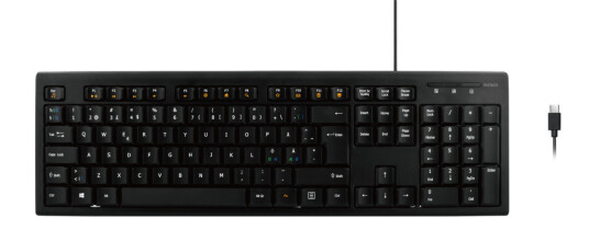 Deltaco Fullsize Nordisk Tastatur USB-C 105 Taster Svart Deltaco Fullsize Nordisk Tastatur USB-C 105 Taster Svart