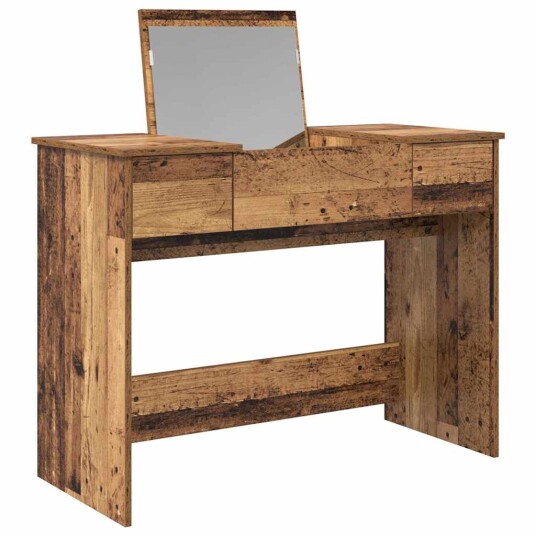 Dressingbord med speil Gamelt tre 100x45x76 cm Dressingbord med speil Gamelt tre 100x45x76 cm