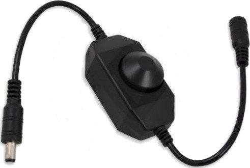 12v og 24v dimmer med kabel sort  12v  72w  24v  144w 