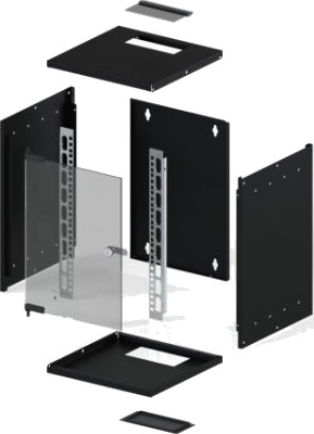 Efb Elektronik Wgb Pro06 Rackskinne Metallisk Galvanisert Stål 6U 48.3 Cm 19" 2 Stykker WGB PRO06