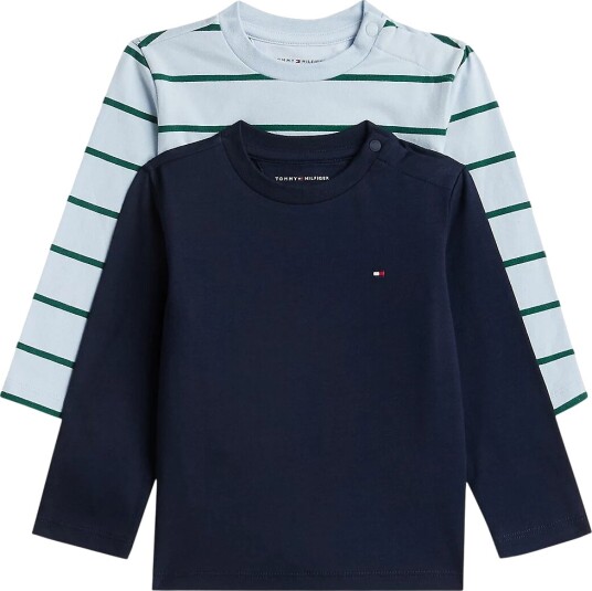 Tommy Hilfiger Gensere 2 pack Sky Blue Striper Tommy Hilfiger 1½ år (86) Genser Grønn Lyseblå Marineblå