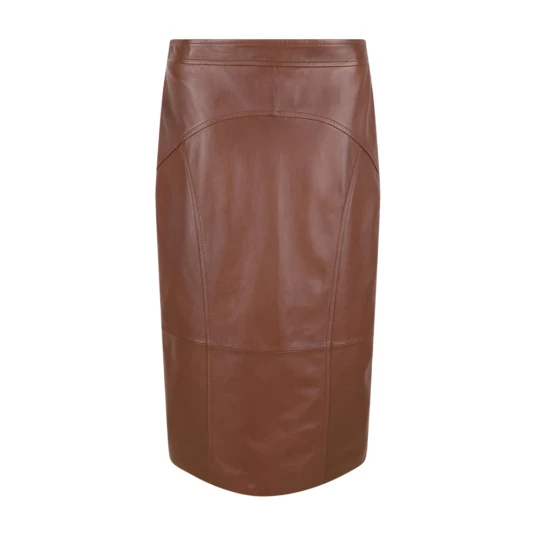 Max Mara Studio Dame Skjørt Brun M,