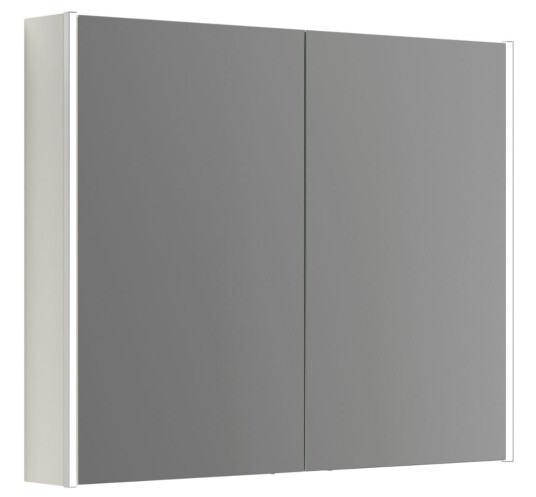 Dansani Ambi Speilskap med LED-lys 100x14,5x80 cm Hvit matt lakk