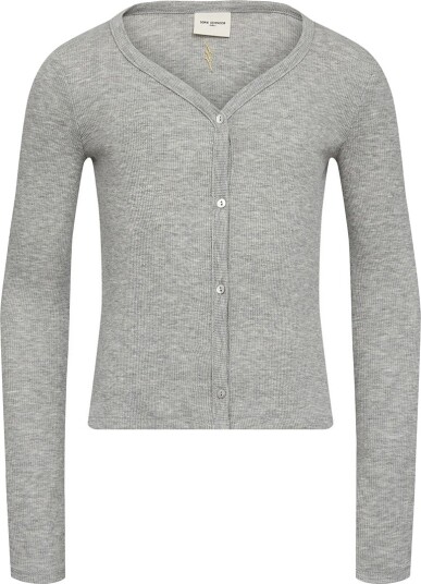 Sofie Schnoor Cardigan Rib Grey Melange Sofie Schnoor 8 år 128 Cardigan Grå