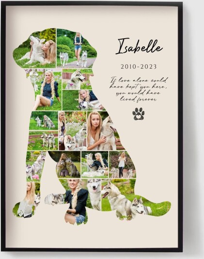Personalisert Plakat Minnekollasje for Hund Personalisert Plakat Minnekollasje for Hund