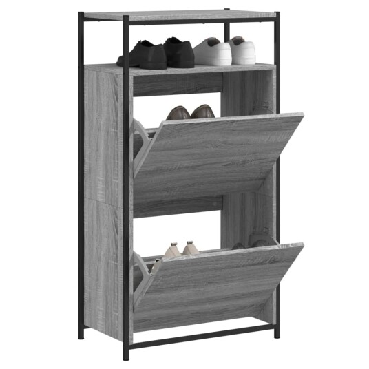  Skoskap grå sonoma 60x34x112 cm konstruert tre 8721012382688