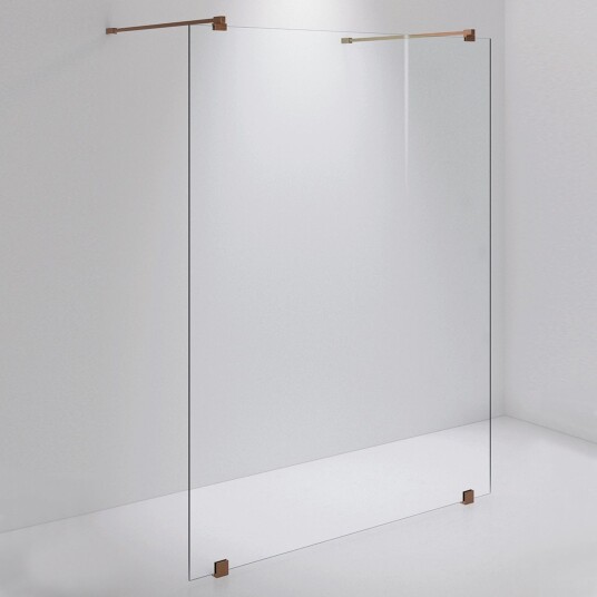 INR Iconic Nordic Rooms Dusjvegg ARC 43 Måltilpasset Brushed Bronze / Opal Klart Glass