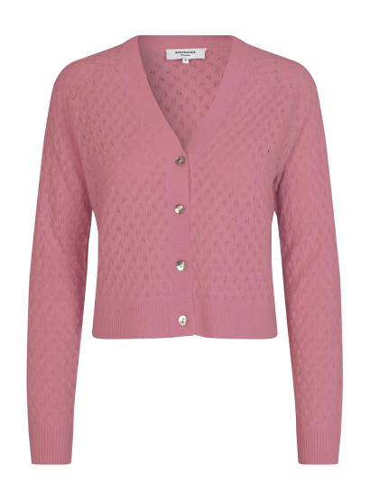 Rosemunde Rwlaica Cashmere Pointelle Cardigan   Pink   XL