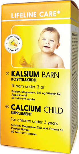 Lifeline Care Kalsium Barn, 60 kapsler