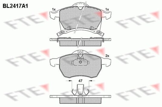 Bremseklosser FTE 9010724 Bremseklosser FTE 9010724