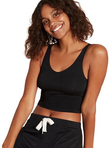 Boody Shelf Bra Crop Top Sort   Str. Xl