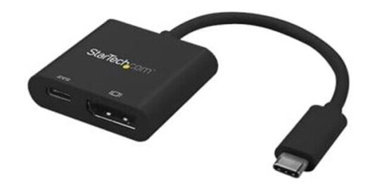 StarTech.com USB C to DisplayPort Adapter with USB Power Delivery - 4K 60Hz ekstern videoadapter - Parade PS171 - sort