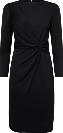 Lauren Ralph Lauren Twist Front Jersey Boatneck Dress BLACK 42