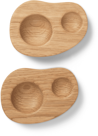 Ferm Living Cairn eggeglass 2 pakning Oak