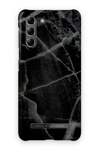 iDeal of Sweden Fashion Case Galaxy S21 Black Thunder Marble