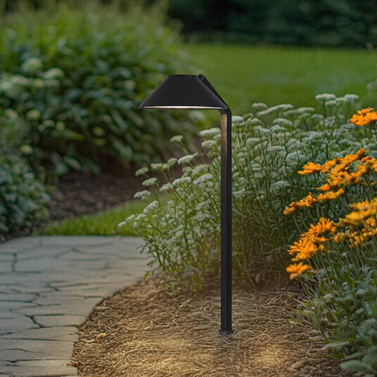 Lindby LED-lampe med jordspyd Capelo svart aluminium høyde 77 cm Lindby LED-lampe med jordspyd Capelo svart aluminium høyde 77 cm