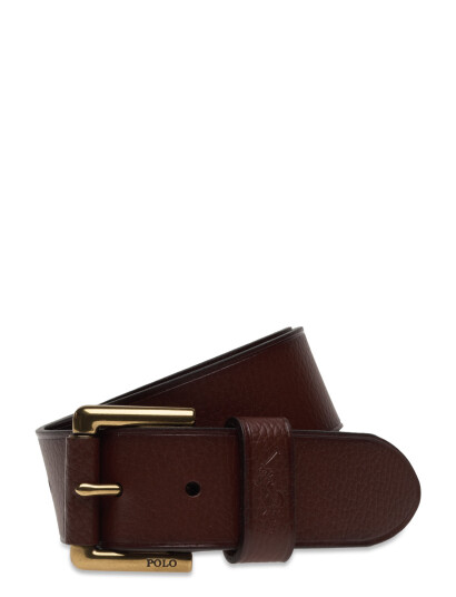 Polo Ralph Lauren Signature Pony Leather Belt - Brown - 34 Polo Ralph Lauren Signature Pony Leather Belt - Brown - 34