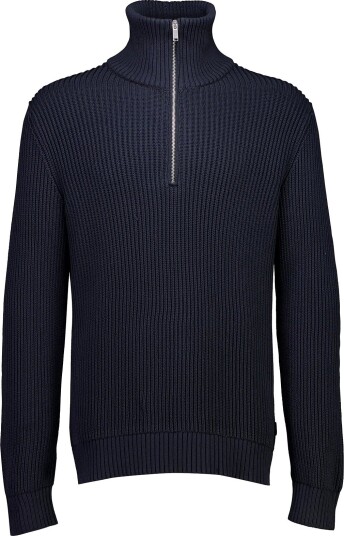 Lindbergh Half Zip Knit Jumper DK NAVY S
