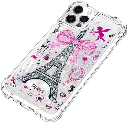 Trolsk Mobildeksel med Flytende Glitter Paris (iPhone 13 Pro)