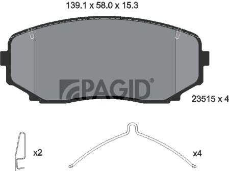 PAGID T3176N Bremseklosser