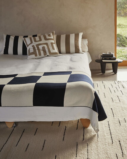 Classic Collection Square pledd navy