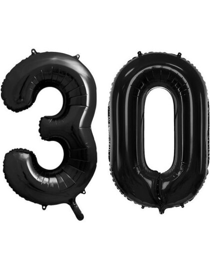30 år ballonger 35 cm svart