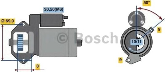 BOSCH 0 986 022 670 Starter BOSCH 0 986 022 670 Starter