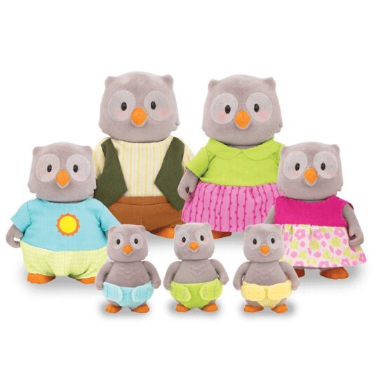 Li'l Woodzeez Figurer - McHoot Uglefamilie