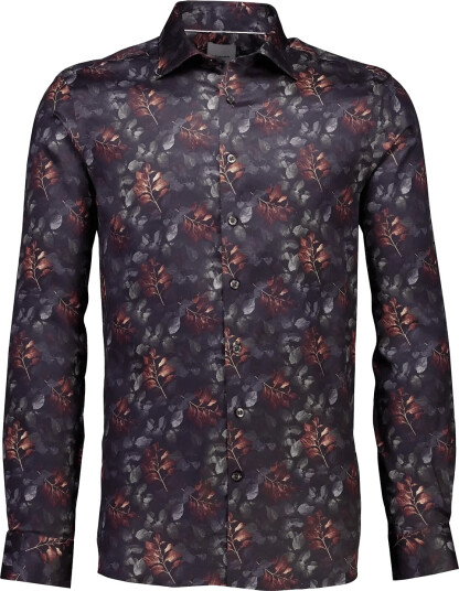 Lindbergh Black 1927: Aop Shirt Wf L/S Brown XXL